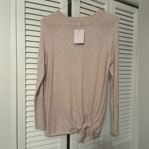 LC Lauren Conrad Light Pink Knotted Sweater NWT